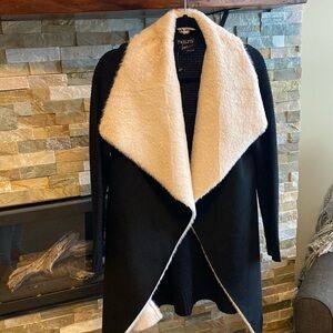 Black sweater with Faux Suede/Fur